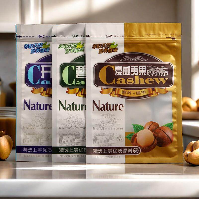 开心果包装袋碧根果夏威夷果自封拉链铝箔透明炒货袋500克1斤装