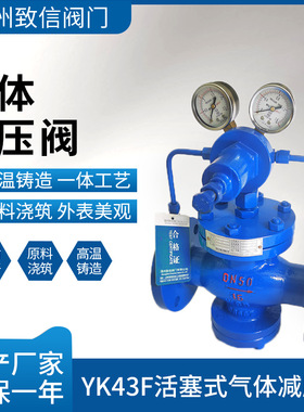 气体减压阀 YK43X/F-16C/P铸钢不锈钢 先导式减压阀 氮气压缩空气