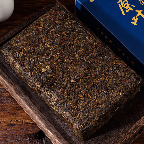 黑茶湖南安化安华荒山原叶伏茶6年手筑金花茯砖茶叶安化黑茶1000g