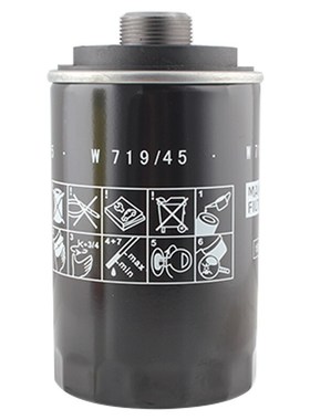 曼牌机滤 W719/45M 适配于 迈腾尚酷 A4L CC途观S A6L昊锐机油滤