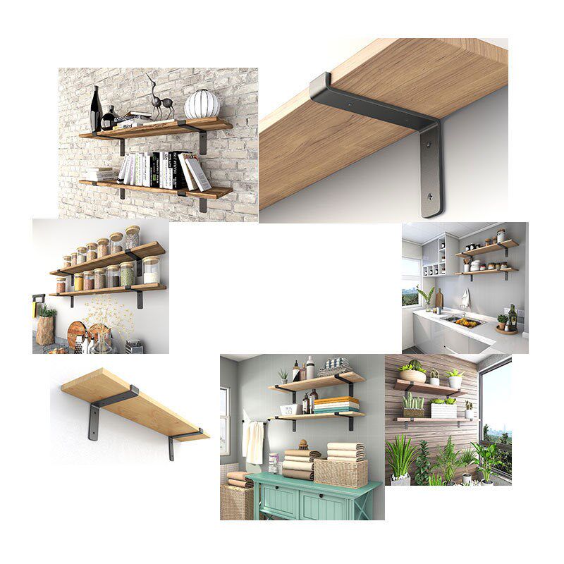 铁艺墙壁L型隔板支架托墙上置物架承重三角N壁挂搁板层板托架跨境