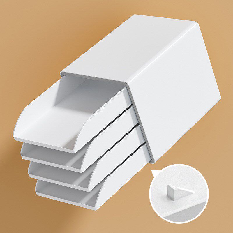 开放式多层文件整理架桌面收纳y架办公桌A4分层抽屉式资料柜收纳