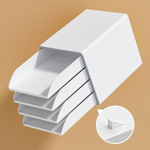 开放式多层文件整理架桌面收纳y架办公桌A4分层抽屉式资料柜收纳