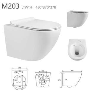 挂壁马桶隐藏嵌入墙坐便器悬挂座便器陶瓷挂便器出口型妇洗器M201