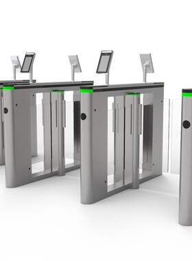 速通门闸机 多种o灯光配合蓝色灯光速通门多通道双向进出