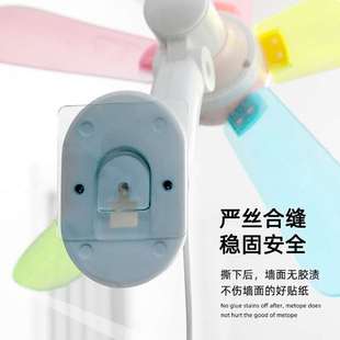 床头风扇宏东 小风扇壁挂学生宿舍家用静音厨房卫生间免打孔挂墙式