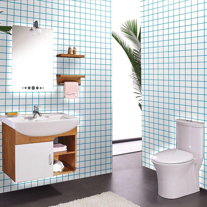 PVC墙纸自粘格子防水厨房防x油贴现代简约自贴壁纸耐高温防潮贴膜,家居饰品,软装墙贴,淘宝优惠券,粉丝福利购,淘宝优惠卷