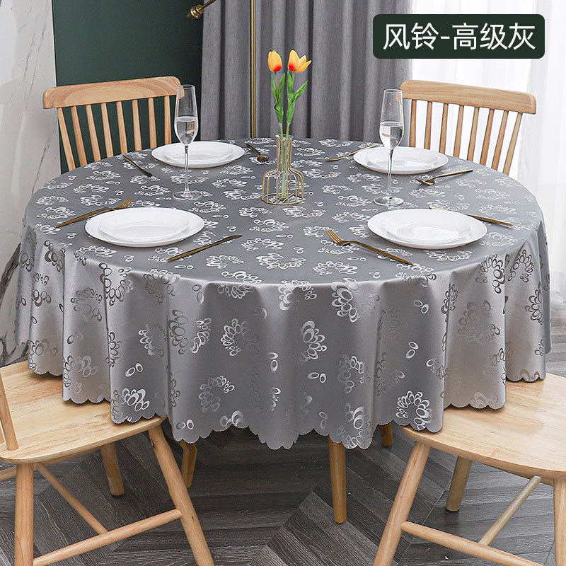 防水防油防刮免洗餐桌布加厚PzVC酒店餐厅宴会饭店台布大圆桌