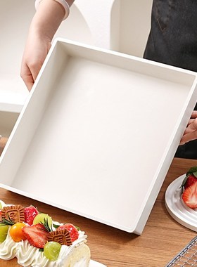 2828正方形蛋k糕卷烤盘雪花酥11寸加高厚模具毛巾瑞士卷家用烘