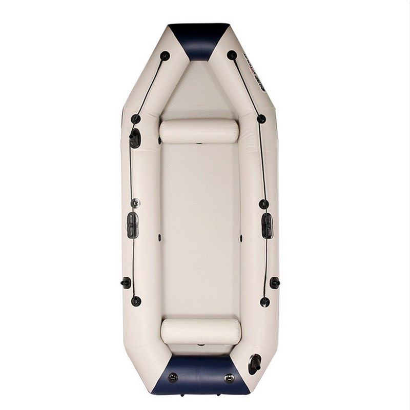 三人拉丝底橡f皮艇充气船硬底 冲锋舟钓鱼船加厚皮划艇二人橡皮船
