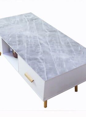 仿大理石纹茶几垫防水防油免洗防烫塑料白色灰pvSc餐桌垫桌布台布