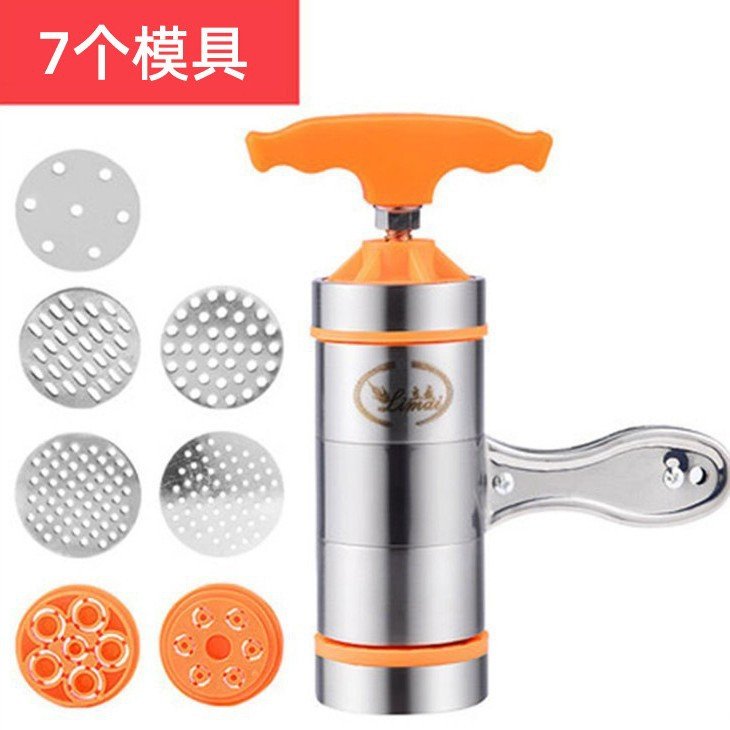 新立麦家用手动不锈钢手动压面机立麦小型压面器手摇家用压面条机