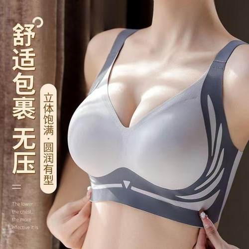 提拉9.0防垂聚拢文胸女小胸收副乳调整型软支撑无痕美背内衣A2