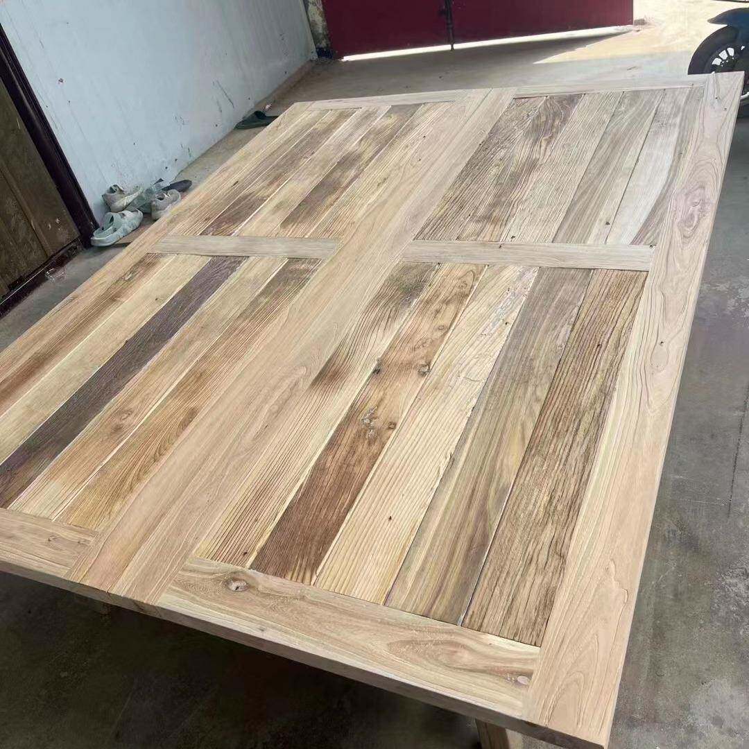 老榆木中式实木门套装门原木单开室内门复古包厢民宿房间门卧室门