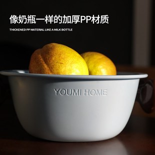 小号家用办公室多功能双层装 可爱洗水果沥水篮新款 瓜子糖果水果盘