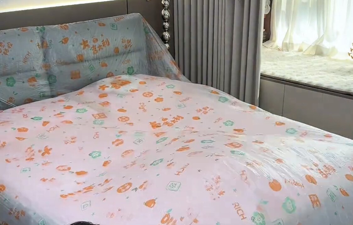 一次性床罩沙发全盖加厚印花通用防潮防虫防尘家用家具免洗保护膜