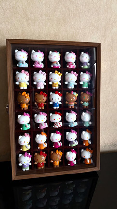 娃娃整理盒置物架防尘展示hellokitty收纳盒子手办收纳箱子