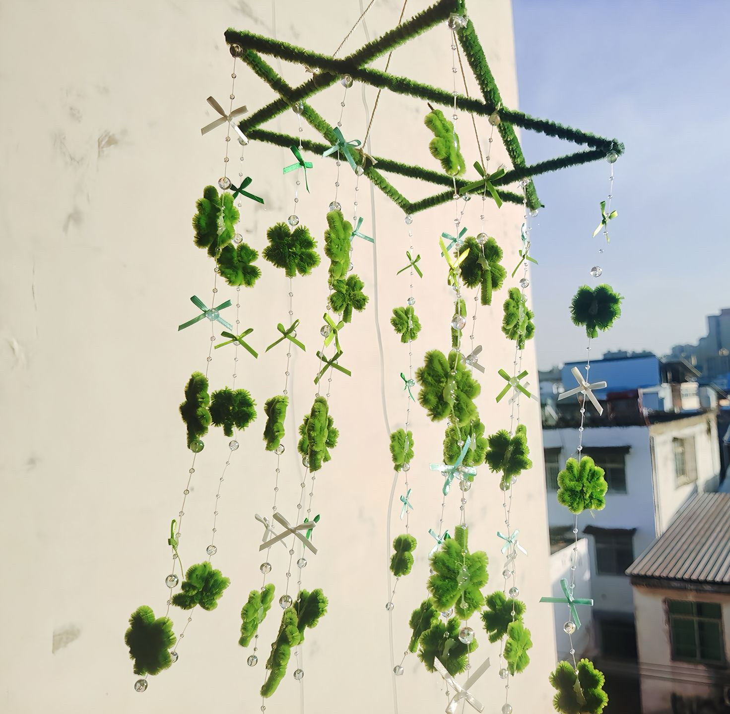 新款精美四叶草风铃扭扭棒DIY材料包居家客厅卧室氛围挂件礼物,服饰配件/皮带/帽子/围巾,DIY编织材料包,淘宝优惠券,粉丝福利购,淘宝优惠卷