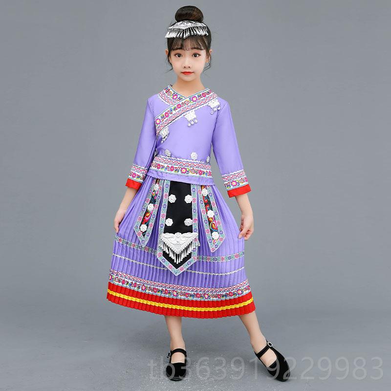 正品新款儿仡佬族民族服童男女童装装幼儿园仡佬族竹舞蹈演出服饰