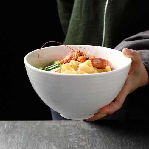 小脚拉面碗 陶瓷日式汤碗大号饭碗方便面碗沙拉碗餐厅牛肉面碗