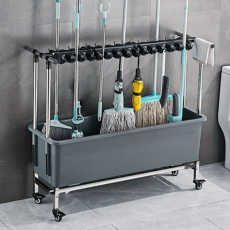 移动拖把池家用阳台洗拖布池落地卫生间水池墩布池商用收纳沥水架