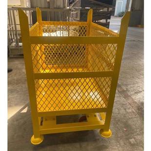 折叠式 仓储笼菱形网格铁箱金属周转箱移动铁框