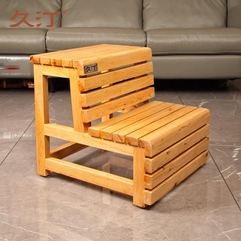 阶梯凳橡木双层脚踏木桶沐浴洗澡凳浴室坐凳实木台阶登高梯矮凳子