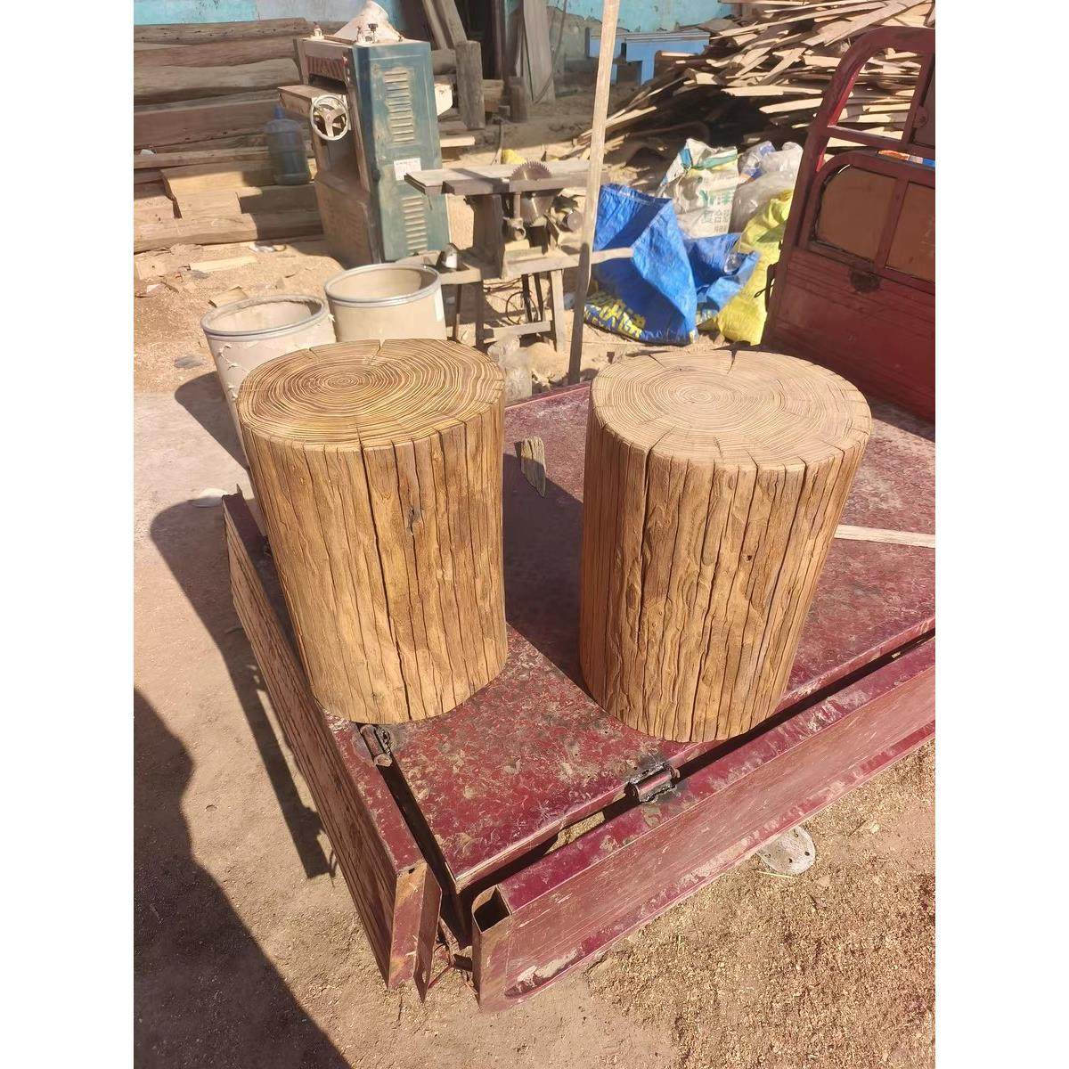 原木树桩木桩风化老榆木花架木墩家用茶台底座实木墩子矮凳换鞋凳,住宅家具,根雕凳子,淘宝优惠券,粉丝福利购,淘宝优惠卷