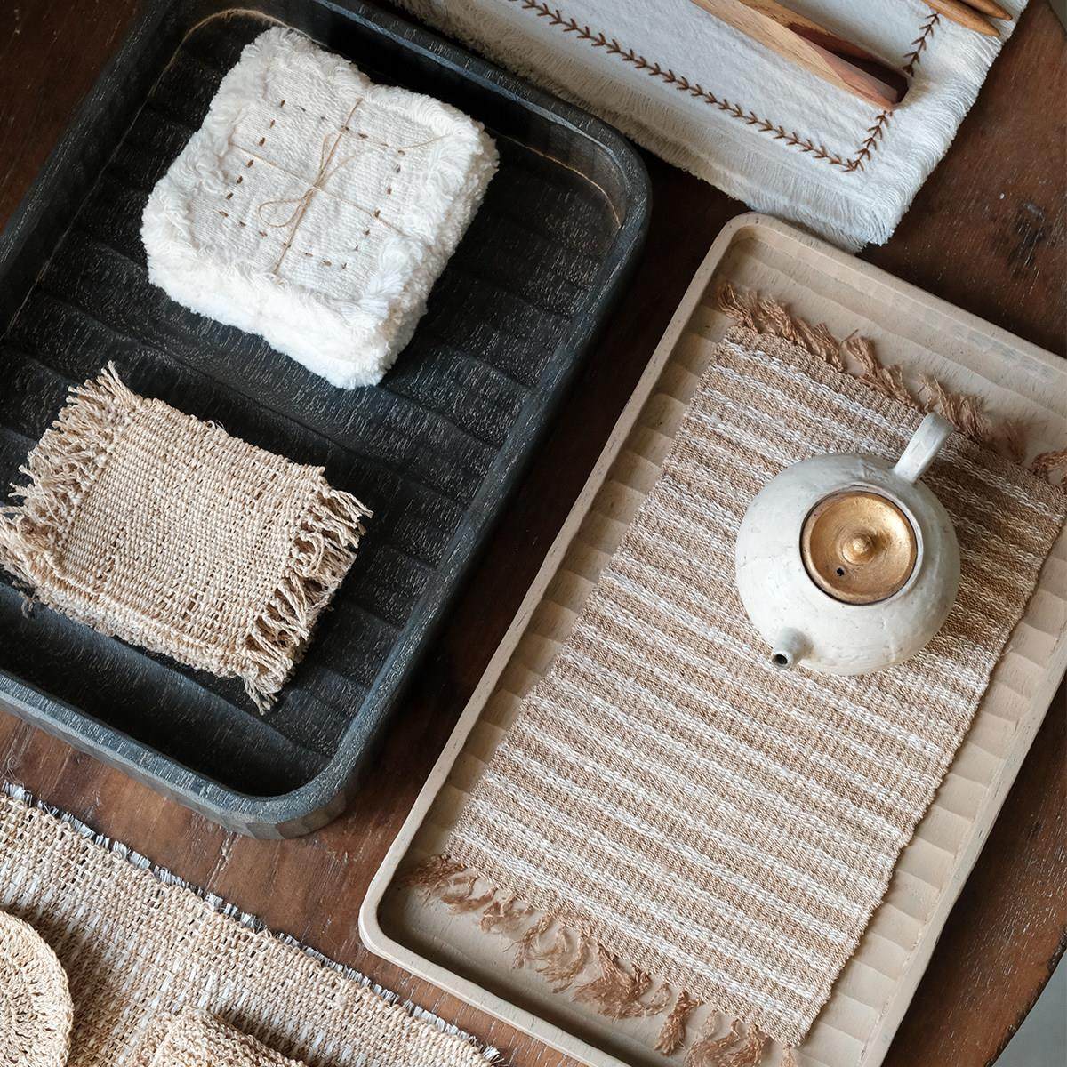 堂上燕布艺茶席纯手工缝制杯垫自然边双面可用小众原创布垫茶具,居家布艺,茶席,淘宝优惠券,粉丝福利购,淘宝优惠卷