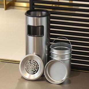 方形不锈钢烟灰缸户外灭烟垃圾桶室外立式吸烟区烟头可固定烟灰柱