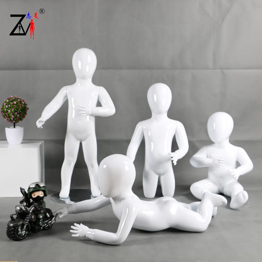 儿童全身亮白小孩童装婴儿试衣假人体服装模特道具玻璃钢优价包邮