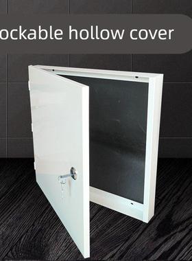 背部镂空明装带锁无底白色保护罩防盗配电箱面板铁盖量大可定制