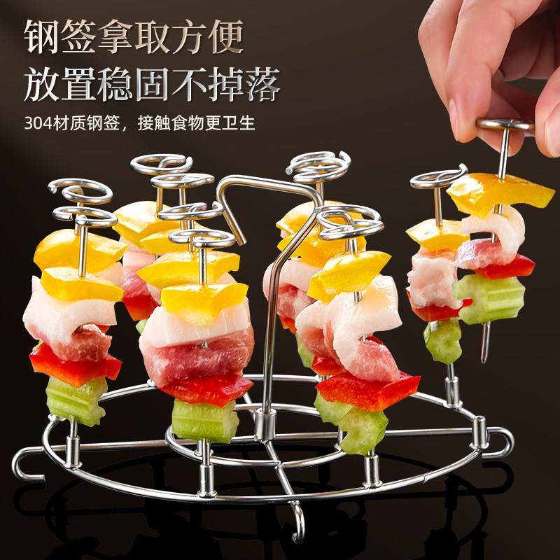 空气炸锅烤架316不锈钢家用烤箱烤鸭炉架立式烧烤架烤肉烤串架签,厨房/烹饪用具,烧烤架,淘宝优惠券,粉丝福利购,淘宝优惠卷