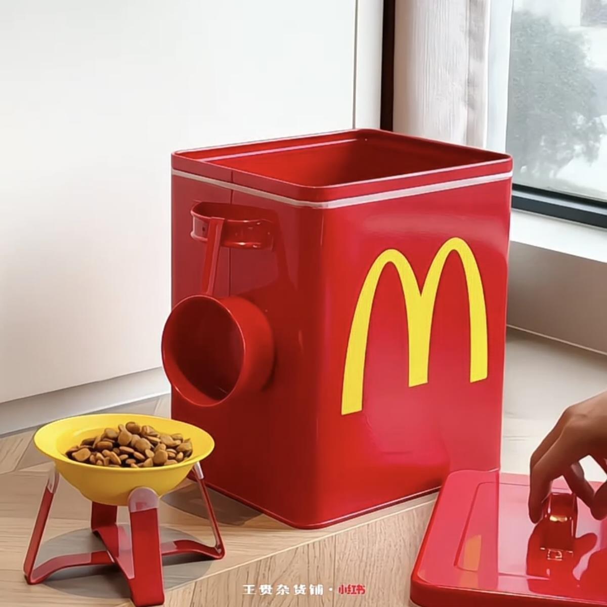 麦当劳宠物储料桶狗食猫粮桶家居厨房通用防虫防潮收纳桶创意卡通