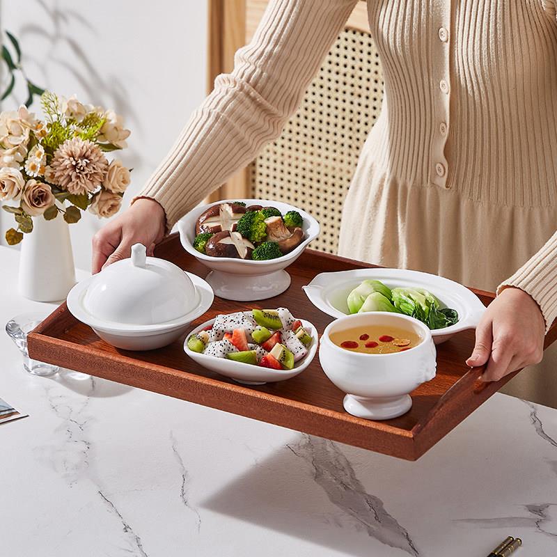 月子专用陶瓷碗盘 产妇一人食餐具组 釉下彩分餐餐具组