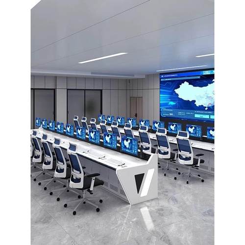 烤漆科技感型指挥多人数据中心控制台调度台办公会议桌操作台桌椅