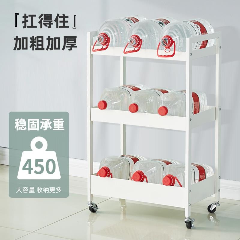 厨小房置物架落菜地多层可移动碳钢蔬推车收纳架菜09221036篮子架