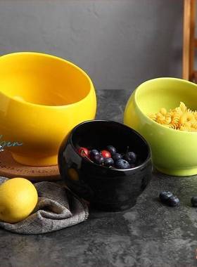 油饭店调味罐麻辣料烫火锅店自球助商用陶瓷斜口形酱料58055碗调