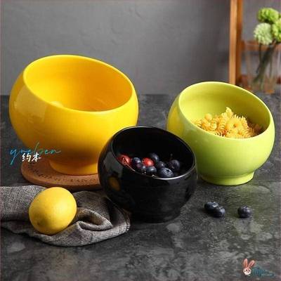 油饭店调味罐麻辣料烫火锅店自球助商用陶瓷斜口形酱料58055碗调