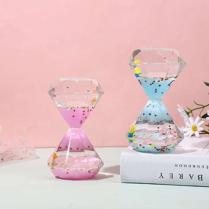 梦海洋雅居坊小动物幻油滴沙漏计时创器意六角形水摆件少漏儿节生