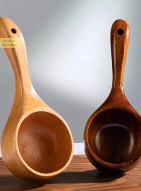 泡浴舀浴38160拿水勺勺木瓢瓜瓢木桑头水瓢实木勺沐浴勺长柄勺无