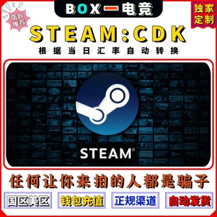 自动秒发steam充值卡国区余额充值cdk礼品卡钱包兑换码中国区国服