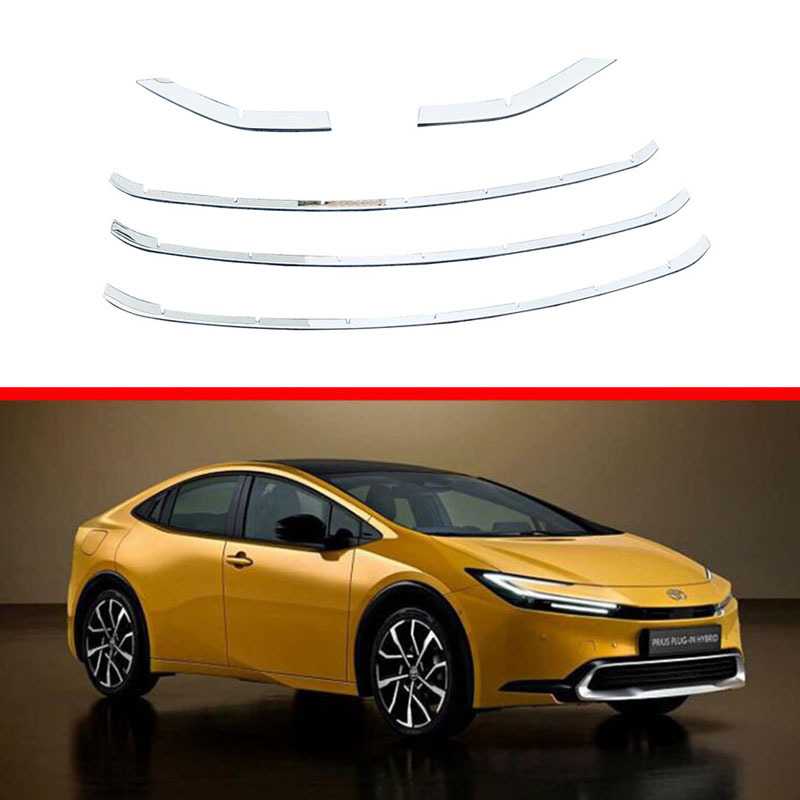适用于丰田23款普锐斯中网饰条Prius 60系前中网装饰前脸亮条贴框
