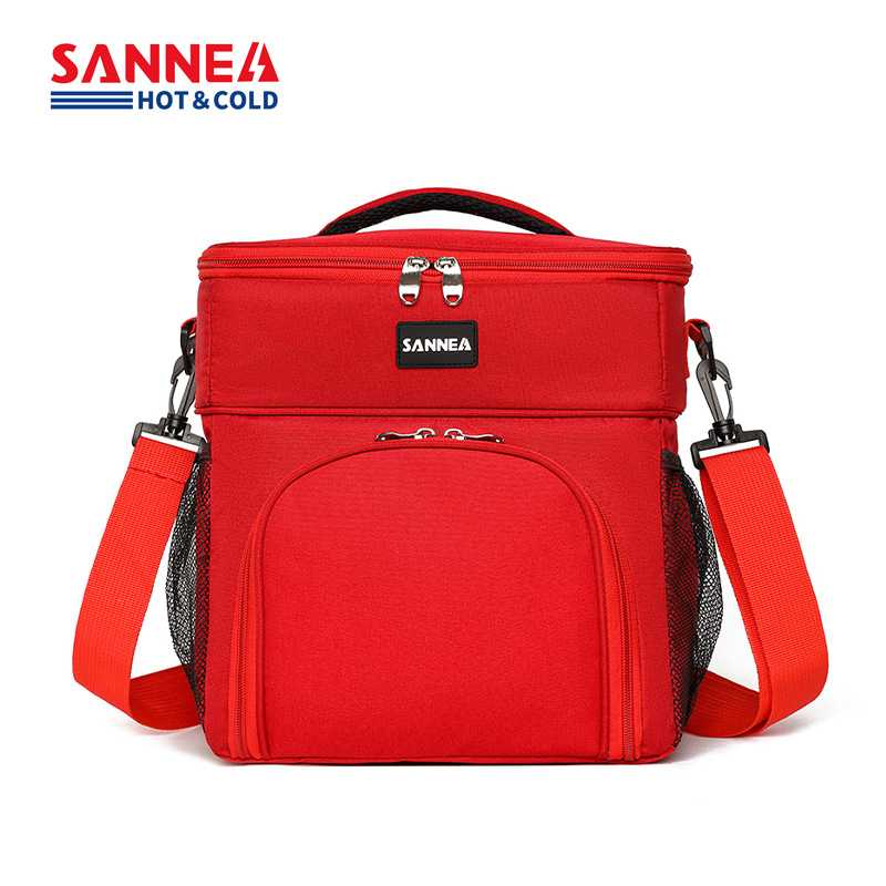 SANNE大容量加厚保温包户外野餐手提便当包 跨境纯色系饭盒袋冰包