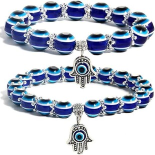 亚马逊跨境女士恶魔之眼手链蝴蝶百搭感配饰小众饰品