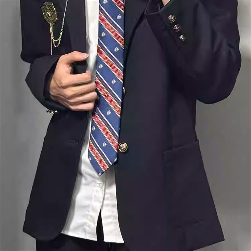 日系学院风两粒扣DK制r服套装春秋学生痞帅西装衬衫西裤校供感全