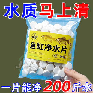 鱼缸专用净水片清澈剂一滴特清除腥臭味去黄水浑养鱼水质净化神器