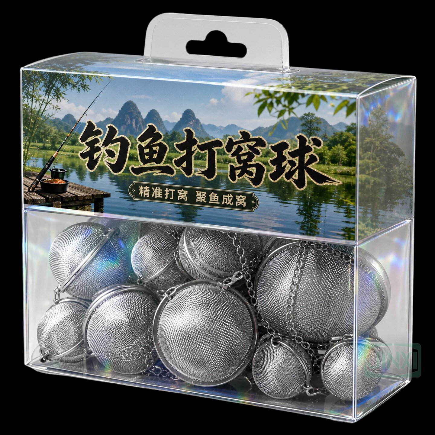 不锈钢串钩钓鱼打窝笼网状新款