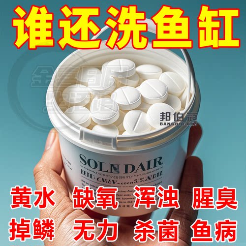 净水片高级鱼缸水族箱养观赏鱼净化水脏除腥臭鱼缸过滤器循环系统