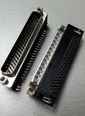 高密度D-SUB62p公座 优联康HDR62针弯脚插座 三排62芯铆锁连接器